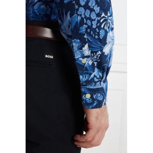 Koszula męska Polo Ralph Lauren niebieska w abstrakcyjnym wzorze w stylu młodzieżowym 