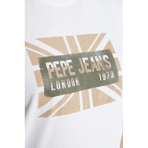 T-shirt męski Pepe Jeans z krótkim rękawem na wiosnę z napisami