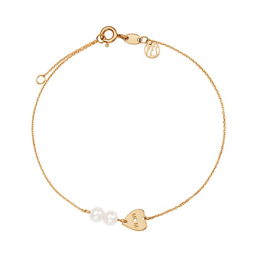 Bransoletka złota z perłami - serce - Pearls ze sklepu YES.pl w kategorii Bransoletki - zdjęcie 167802246