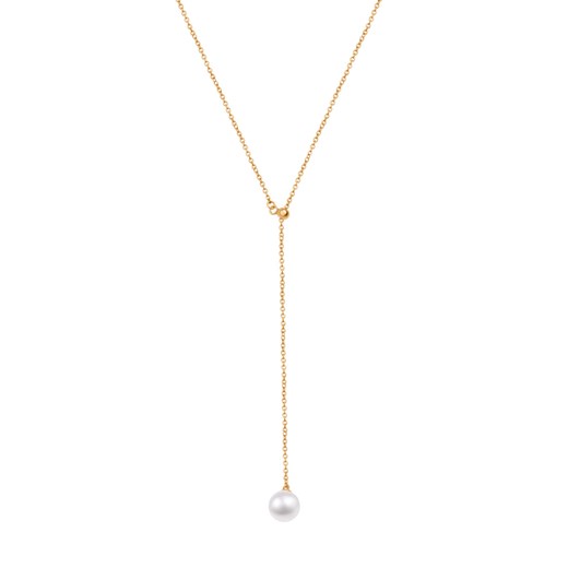 Naszyjnik srebrny pozłacany z perłami - Pearls ze sklepu YES.pl w kategorii Naszyjniki - zdjęcie 167803606