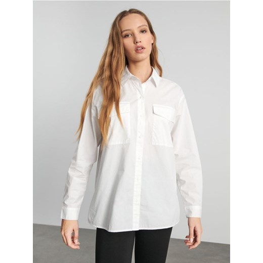 Sinsay - Koszula z kieszeniami - biały ze sklepu Sinsay w kategorii Koszule damskie - zdjęcie 167807115