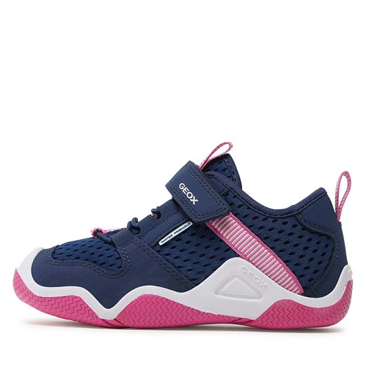 Sneakersy Geox J Wader Girl J3508A 01450 C4268 S Navy/Fuchsia Geox 33 wyprzedaż eobuwie.pl