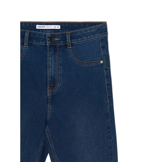 Cropp - Niebieskie jeansy skinny push up - granatowy Cropp 44 Cropp