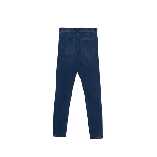 Cropp - Niebieskie jeansy skinny push up - granatowy Cropp 44 Cropp