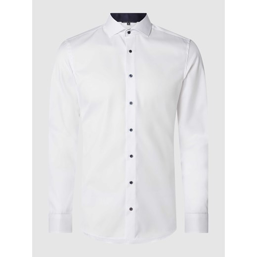 Koszula biznesowa o kroju slim fit z diagonalu ze sklepu Peek&Cloppenburg  w kategorii Koszule męskie - zdjęcie 167808536