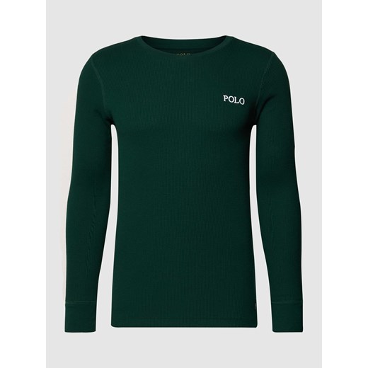 Bluzka z długim rękawem i wyhaftowanym logo model ‘CREW’ ze sklepu Peek&Cloppenburg  w kategorii T-shirty męskie - zdjęcie 167808905
