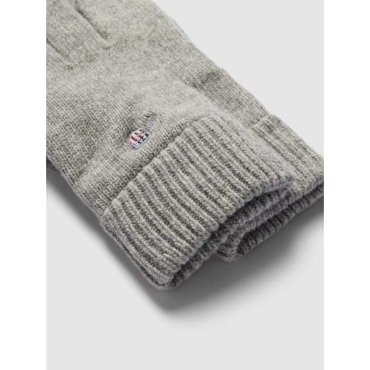 Rękawiczki z wyhaftowanym logo Gant One Size okazyjna cena Peek&Cloppenburg 