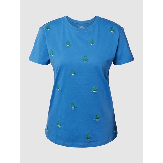 T-shirt z bawełny z wzorem na całej powierzchni ze sklepu Peek&Cloppenburg  w kategorii Bluzki damskie - zdjęcie 167809699