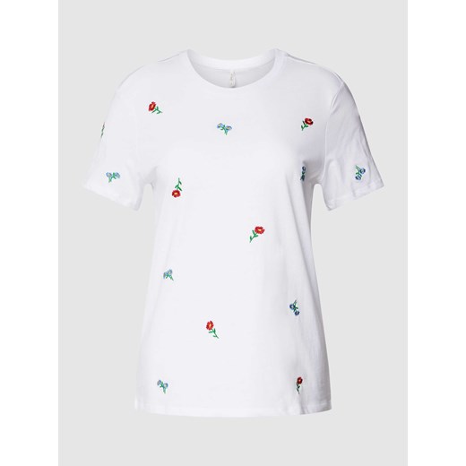 T-shirt z haftami model ‘KETTY’ ze sklepu Peek&Cloppenburg  w kategorii Bluzki damskie - zdjęcie 167810329