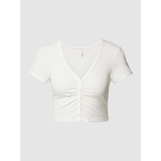 T-shirt krótki z listwą guzikową model ‘BELIA’ ze sklepu Peek&Cloppenburg  w kategorii Bluzki damskie - zdjęcie 167810675