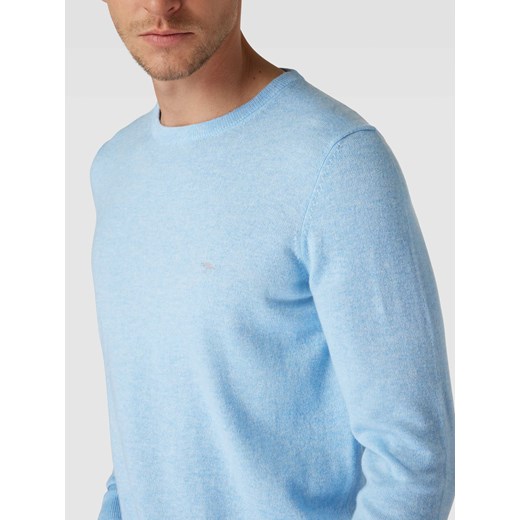 Sweter męski Fynch-hatton z bawełny niebieski 