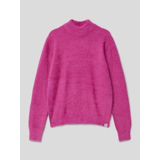 Sweter z dzianiny z prążkowanym,okrągłym dekoltem ze sklepu Peek&Cloppenburg  w kategorii Swetry dziewczęce - zdjęcie 167814367