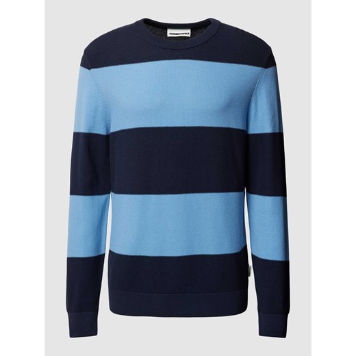 Sweter z dzianiny w paski ze sklepu Peek&Cloppenburg  w kategorii Swetry męskie - zdjęcie 167816688