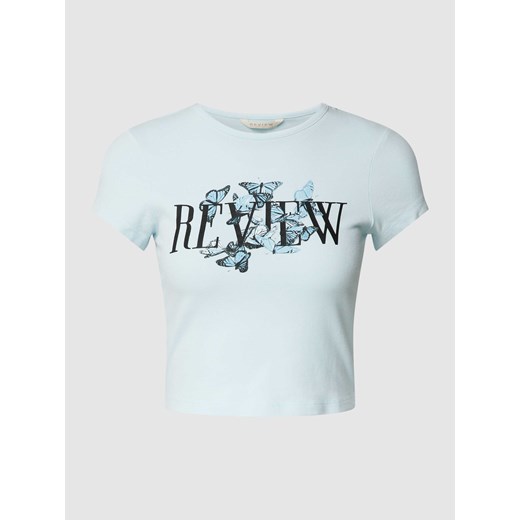 T-shirt krótki z nadrukiem z logo ze sklepu Peek&Cloppenburg  w kategorii Bluzki damskie - zdjęcie 167816887