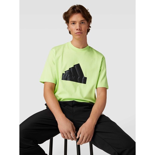 T-shirt z nadrukiem z logo i okrągłym dekoltem Adidas Sportswear XXL promocja Peek&Cloppenburg 