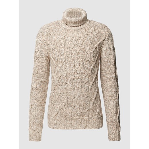 Sweter z dzianiny z wzorem warkocza ze sklepu Peek&Cloppenburg  w kategorii Swetry męskie - zdjęcie 167817089
