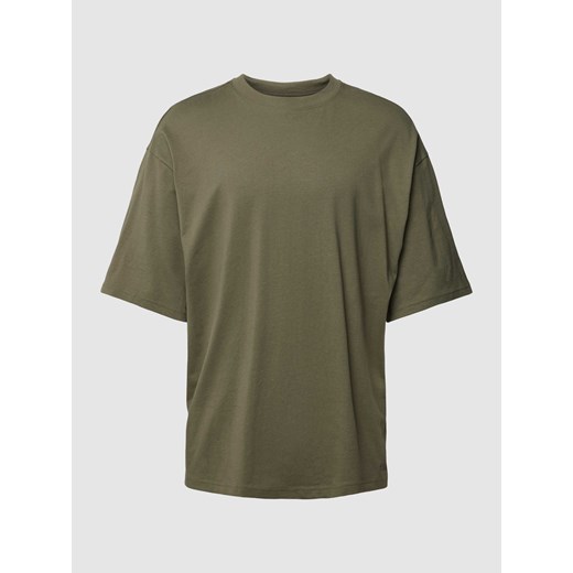T-shirt męski zielony Review z krótkimi rękawami 