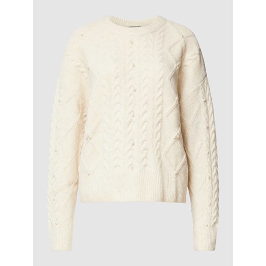 Sweter z dzianiny z wzorem warkocza ze sklepu Peek&Cloppenburg  w kategorii Swetry damskie - zdjęcie 167818428