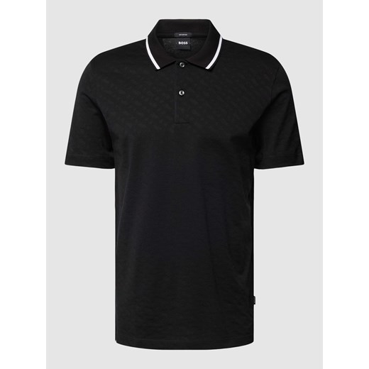 Koszulka polo z fakturowanym wzorem model ‘Piket’ ze sklepu Peek&Cloppenburg  w kategorii T-shirty męskie - zdjęcie 167818678