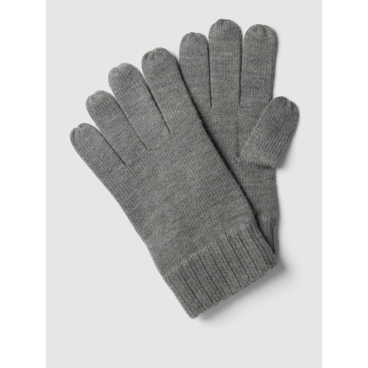 Rękawiczki z prążkowanymi wykończeniami ze sklepu Peek&Cloppenburg  w kategorii Rękawiczki męskie - zdjęcie 167819606