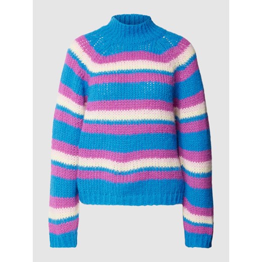 Sweter z dzianiny ze wzorem w paski model ‘NARMANELL’ Pieces M okazyjna cena Peek&Cloppenburg 