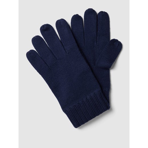 Rękawiczki z prążkowanymi wykończeniami ze sklepu Peek&Cloppenburg  w kategorii Rękawiczki męskie - zdjęcie 167820725