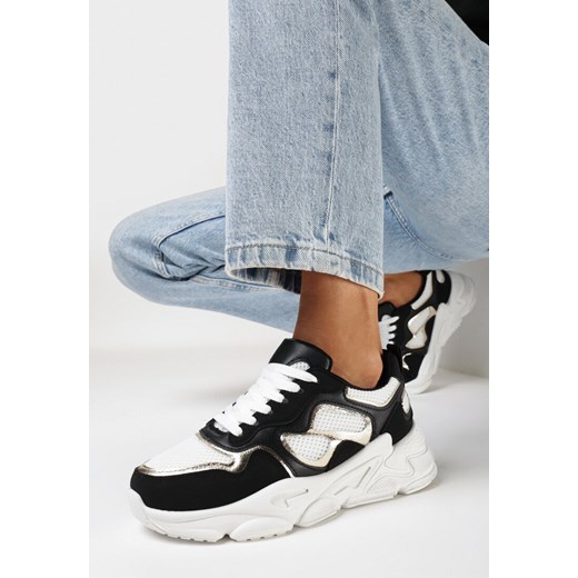 Czarne Sneakersy na Grubej Podeszwie Pira ze sklepu born2be.pl w kategorii Buty sportowe damskie - zdjęcie 167842366
