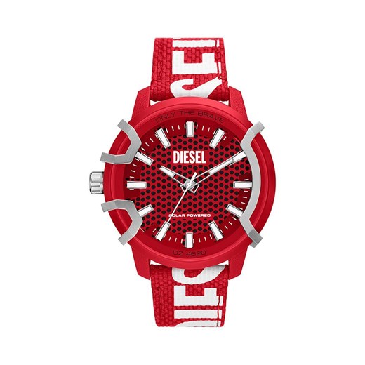 Diesel zegarek męski kolor czerwony ze sklepu ANSWEAR.com w kategorii Zegarki - zdjęcie 167843097
