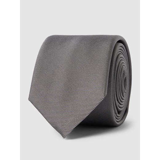 Krawat z jedwabiu z wzorem w paski ze sklepu Peek&Cloppenburg  w kategorii Krawaty - zdjęcie 167845719