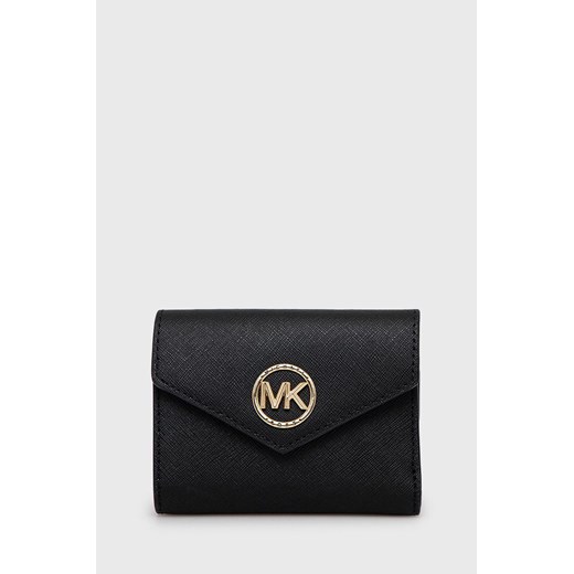 MICHAEL Michael Kors portfel skórzany 34S1GNME6L damski kolor czarny ze sklepu ANSWEAR.com w kategorii Portfele damskie - zdjęcie 167848796