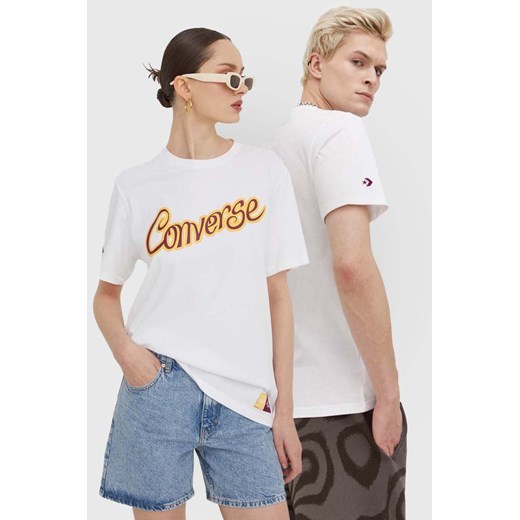 Converse t-shirt bawełniany Converse x Wonka kolor biały z nadrukiem ze sklepu ANSWEAR.com w kategorii T-shirty męskie - zdjęcie 167849135