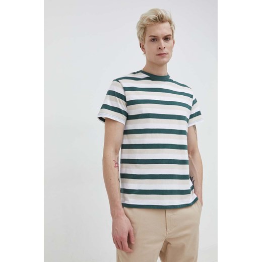 Solid t-shirt bawełniany męski kolor zielony wzorzysty ze sklepu ANSWEAR.com w kategorii T-shirty męskie - zdjęcie 167849167