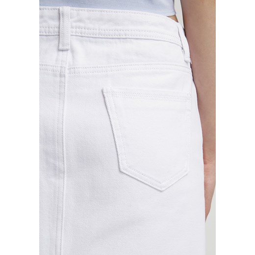 New Look Spódnica jeansowa white zalando  denim