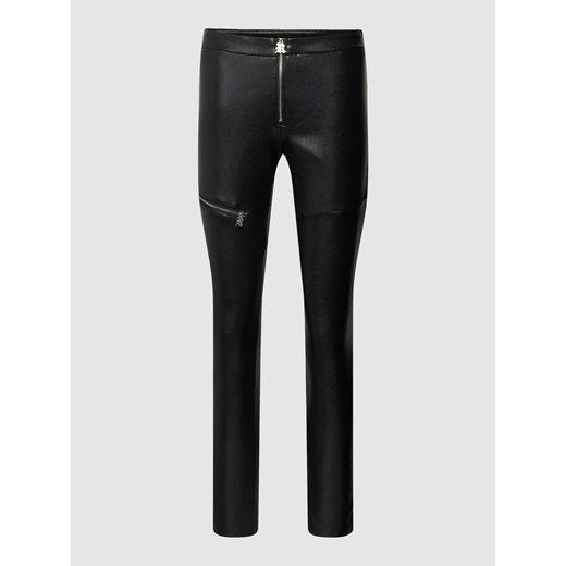 Spodnie o kroju skinny fit z imitacji skóry — REVIEW X GNO ze sklepu Peek&Cloppenburg  w kategorii Spodnie damskie - zdjęcie 167850586