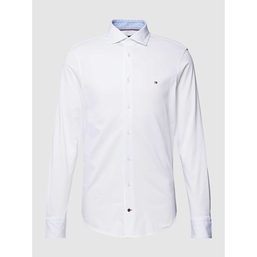 Koszula biznesowa o kroju slim fit z wyhaftowanym logo ze sklepu Peek&Cloppenburg  w kategorii Koszule męskie - zdjęcie 167851719