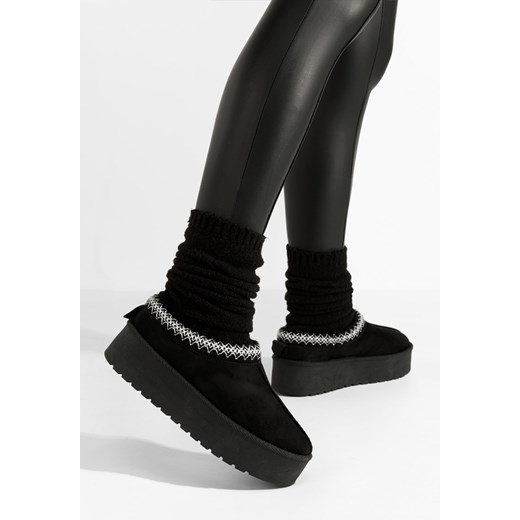 Czarne klapki na platformie Comfy ze sklepu Zapatos w kategorii Klapki damskie - zdjęcie 167851959