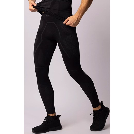 Termoaktywne legginsy męskie czarno-szare Adrenaline, Kolor czarno-szary, Rozmiar L, Spaio ze sklepu Primodo w kategorii Spodnie męskie - zdjęcie 167853705
