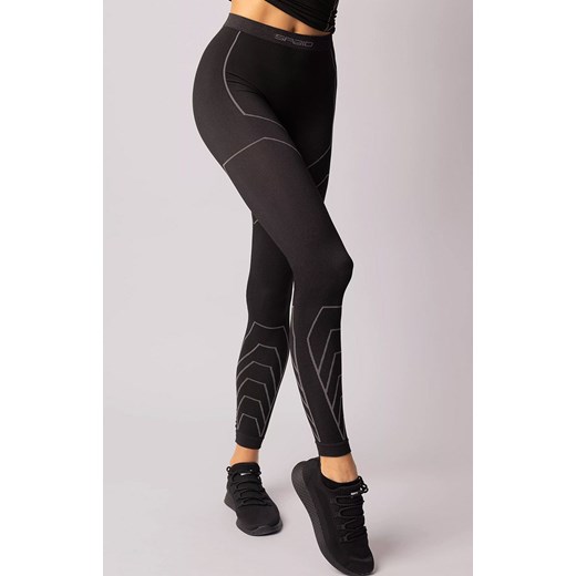 Termoaktywne legginsy damskie czarno-szare Rapid, Kolor czarno-szary, Rozmiar L, Spaio ze sklepu Primodo w kategorii Spodnie damskie - zdjęcie 167853725