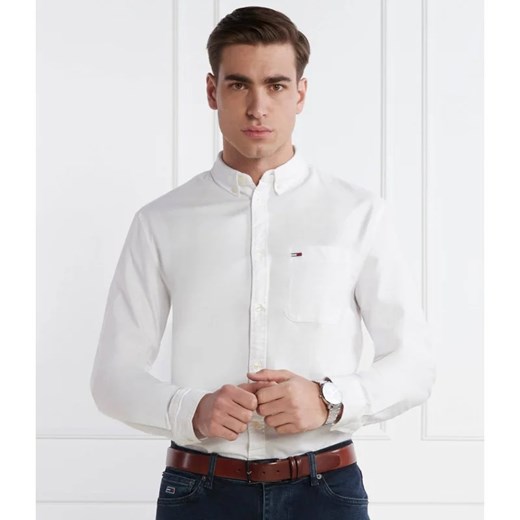 Koszula męska Tommy Jeans z długim rękawem z klasycznym kołnierzykiem casual