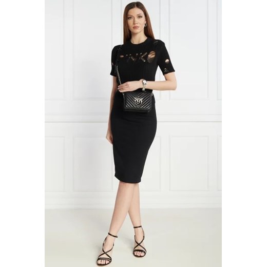 Pinko Skórzana torebka na ramię LOVE CLICK MINI SHEEP NAPPA CH Pinko OS Gomez Fashion Store