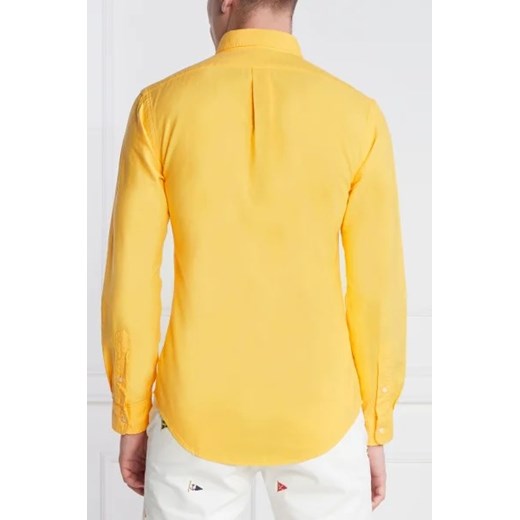 Koszula męska Polo Ralph Lauren żółta z długimi rękawami casual 