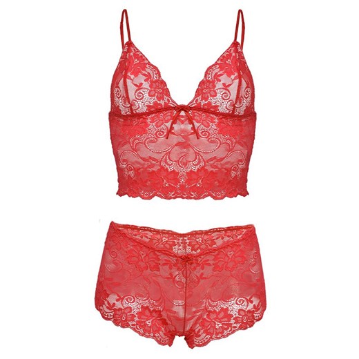 Czerwony koronkowy komplet bielizny Nina, Kolor czerwony, Rozmiar XS, DKaren ze sklepu Intymna w kategorii Komplety bielizny damskiej - zdjęcie 167858828