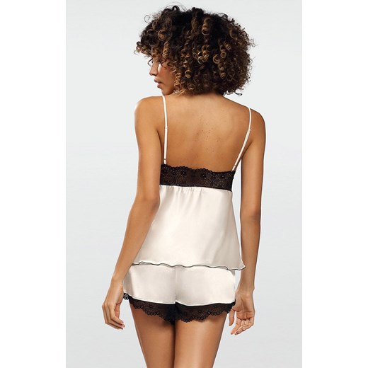 Ola komplet, Kolor ecru-czarny, Rozmiar XS, DKaren ze sklepu Intymna w kategorii Piżamy damskie - zdjęcie 167858846