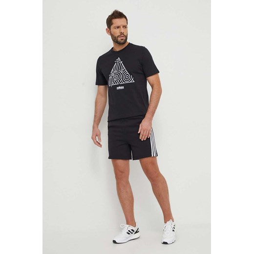 adidas t-shirt bawełniany TIRO męski kolor czarny z nadrukiem M ANSWEAR.com