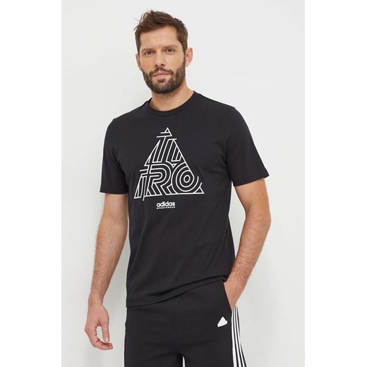 adidas t-shirt bawełniany TIRO męski kolor czarny z nadrukiem XXL ANSWEAR.com
