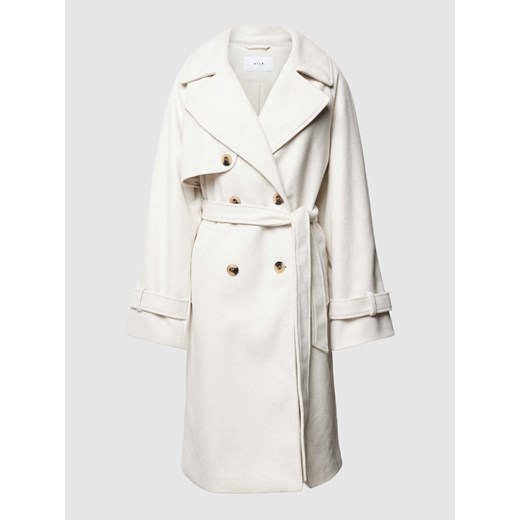 Płaszcz z wiązanym paskiem model ‘LANDRA’ Vila 42 okazyjna cena Peek&Cloppenburg 