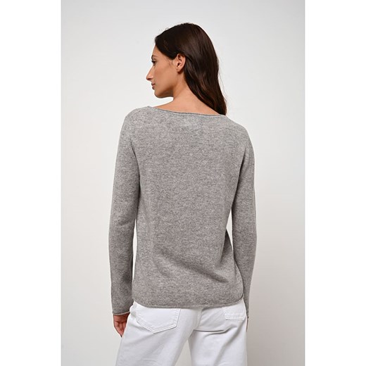 AUTHENTIC CASHMERE Kaszmirowy sweter &quot;Criou&quot; w kolorze szarym M wyprzedaż Limango Polska
