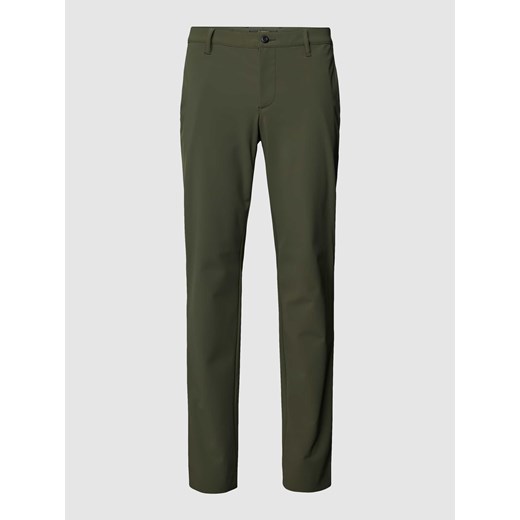 Spodnie o kroju slim fit z wpuszczanymi kieszeniami ze sklepu Peek&Cloppenburg  w kategorii Spodnie męskie - zdjęcie 167872165
