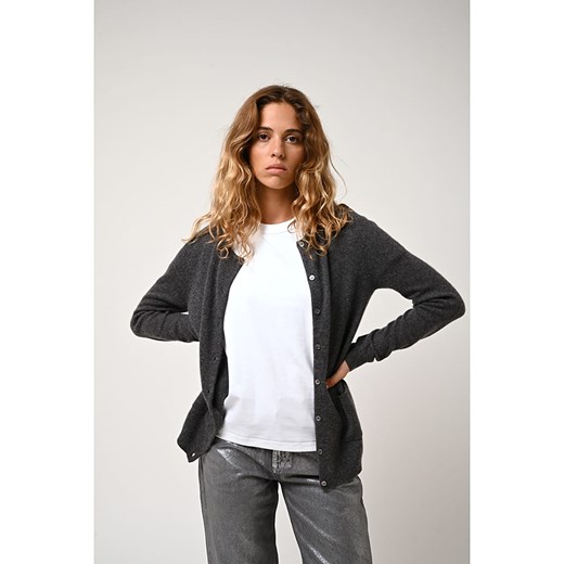 AUTHENTIC CASHMERE Kaszmirowy kardigan &quot;Caron&quot; w kolorze antracytowym ze sklepu Limango Polska w kategorii Swetry damskie - zdjęcie 167873289