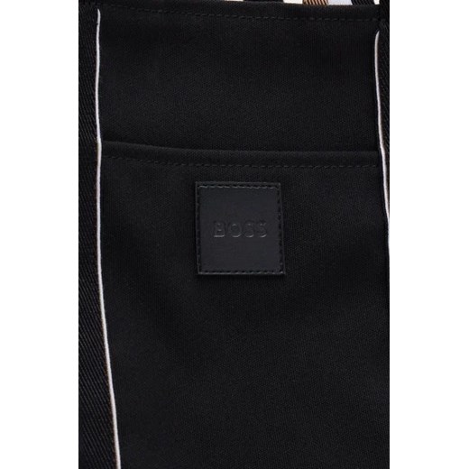 Shopper bag BOSS HUGO czarna na ramię elegancka duża 
